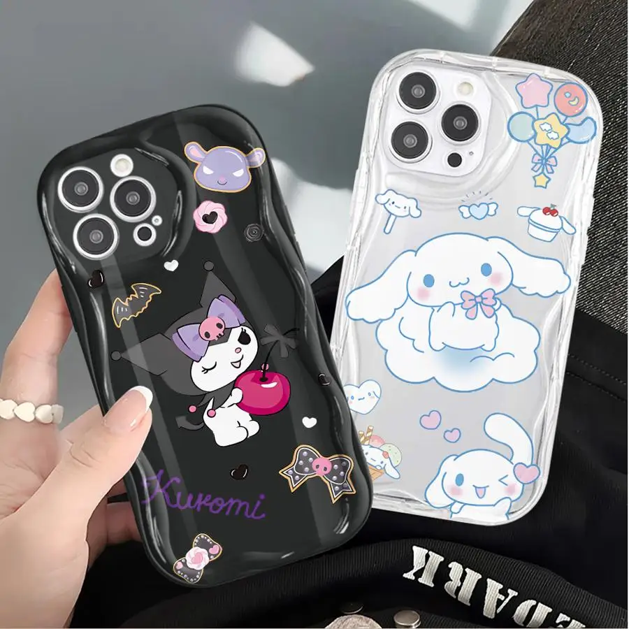 سينامورول كورومي حافظة هاتف لطيفة لهاتف آيفون SE 8 7 15 16 ProMax 12 Pro 11 Pro XS Max 14 Plus 13 Mini XR غطاء سيليكون ناعم