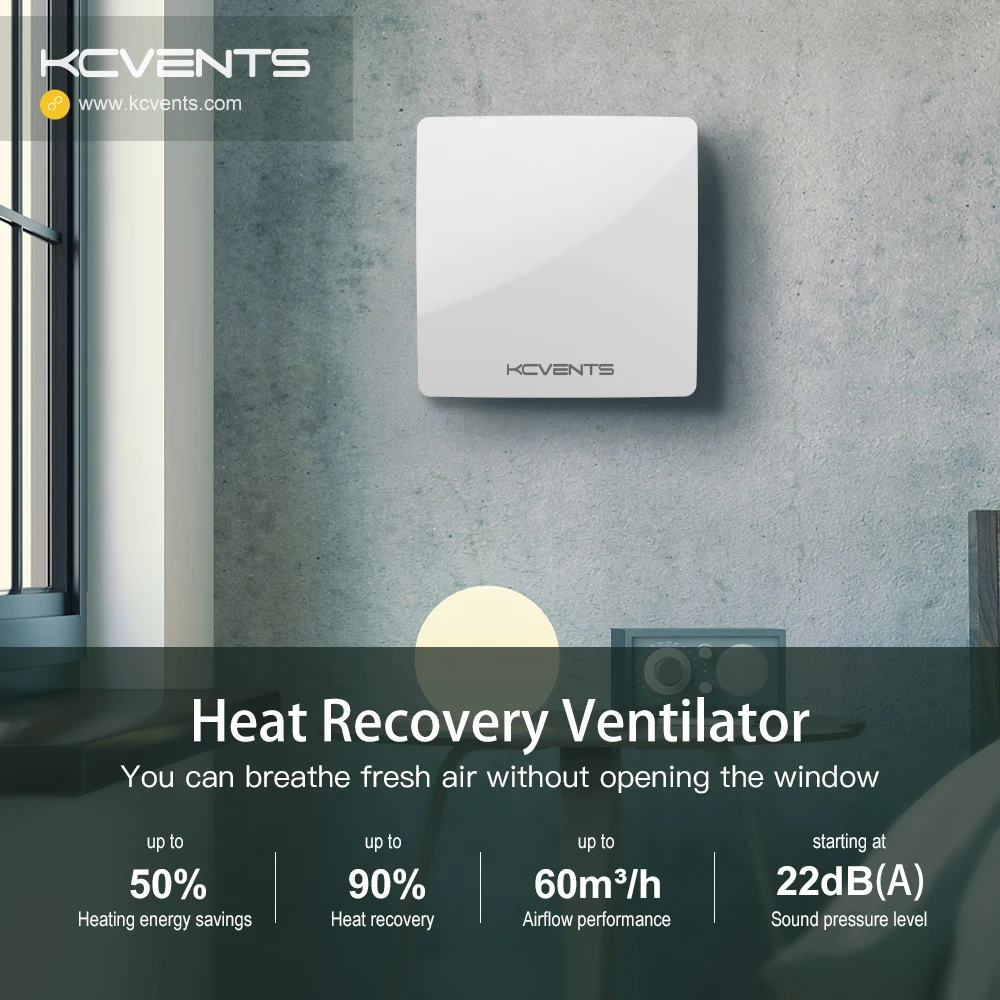 Wall Mounted Recuperator Fans&cooling HRV System Heat Recuperator