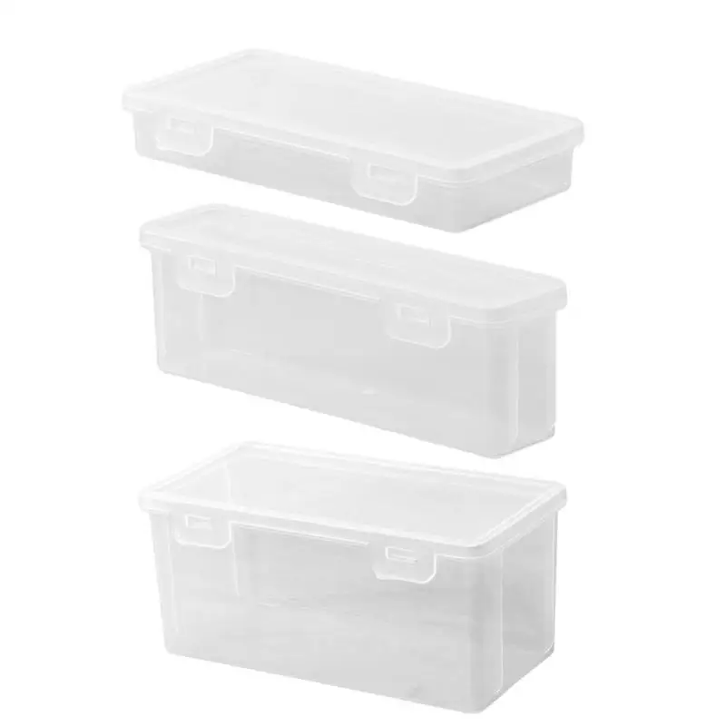 Clear Pencil Box Kids Pencil Organizer Box for Pens Storage Hard Pencil Case Crayon Box with Lids Multifunctional Pen Case Clear