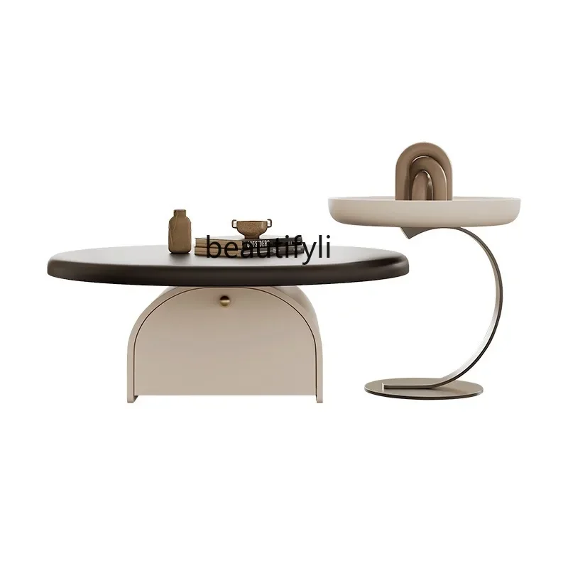 

zzCream Style Designer Model Tea Table Living Room Home New round Tea Table Combination