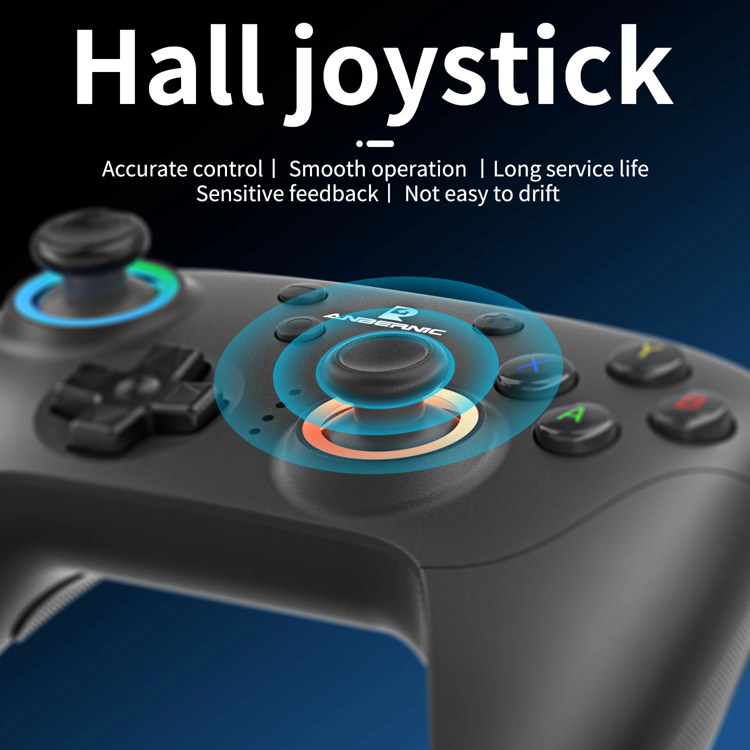 ANBERNIC RG P01 RGP01 Bluetooth Gamepads Controller Wired Wireless Controller for PC Android IOS RGB Hall Effect Joystick Game