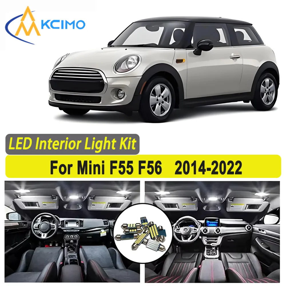 

Kcimo LED для Mini F55 F56 (2014-2022) Яркий светодиодный светильник премиум-класса для внутреннего купола с картой багажника Комплект автомобильных светодиодных ламп Автомобильные светодиодные фонари Canbus