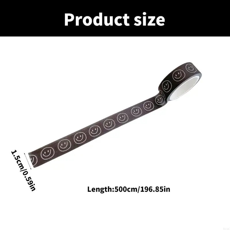 W89C شريط التقنيع الجمالي الابتسام الوجه تحت عنوان شريط سكرابوكينغ الشريط الزخرفي