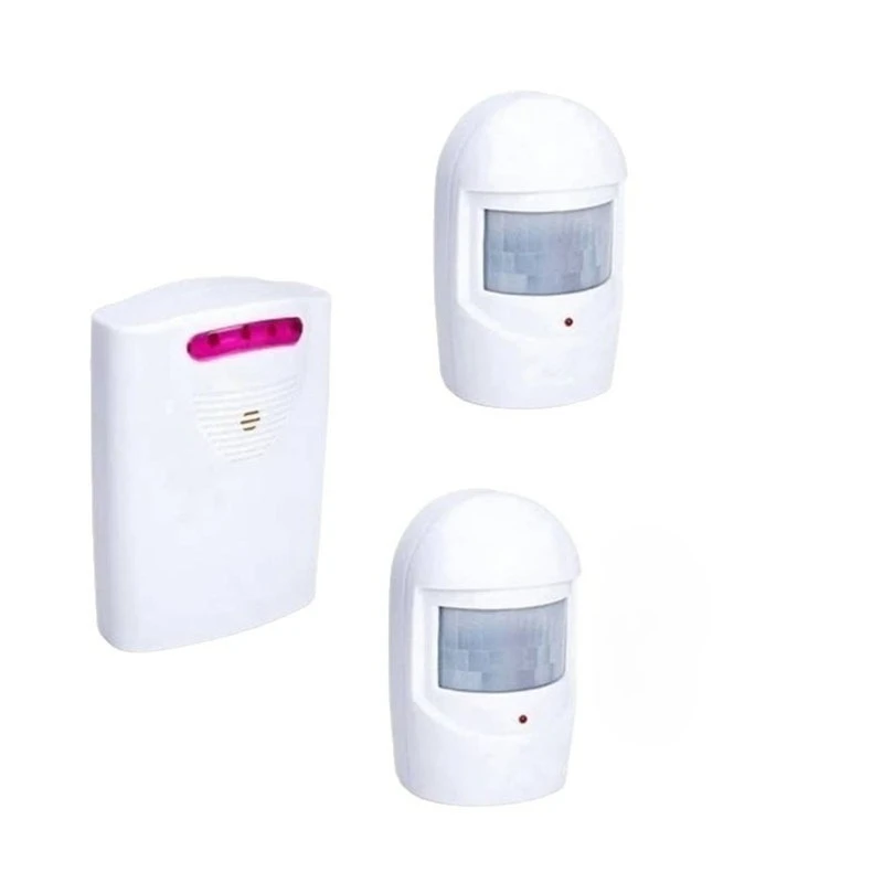 For Home Outdoor Use Multifunctional Wireless Driveway Alarm IR Motion Sensor Alarm Doorbell 1 Receiver 2 Transmitters