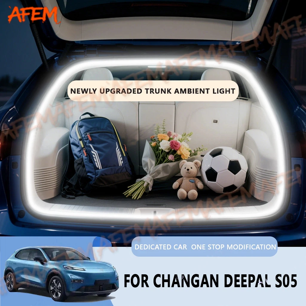 FOR Changan DEEPAL S05 Trunk Light Modification light Atmosphere lights White warm white Rear Trunk LED Light Bar