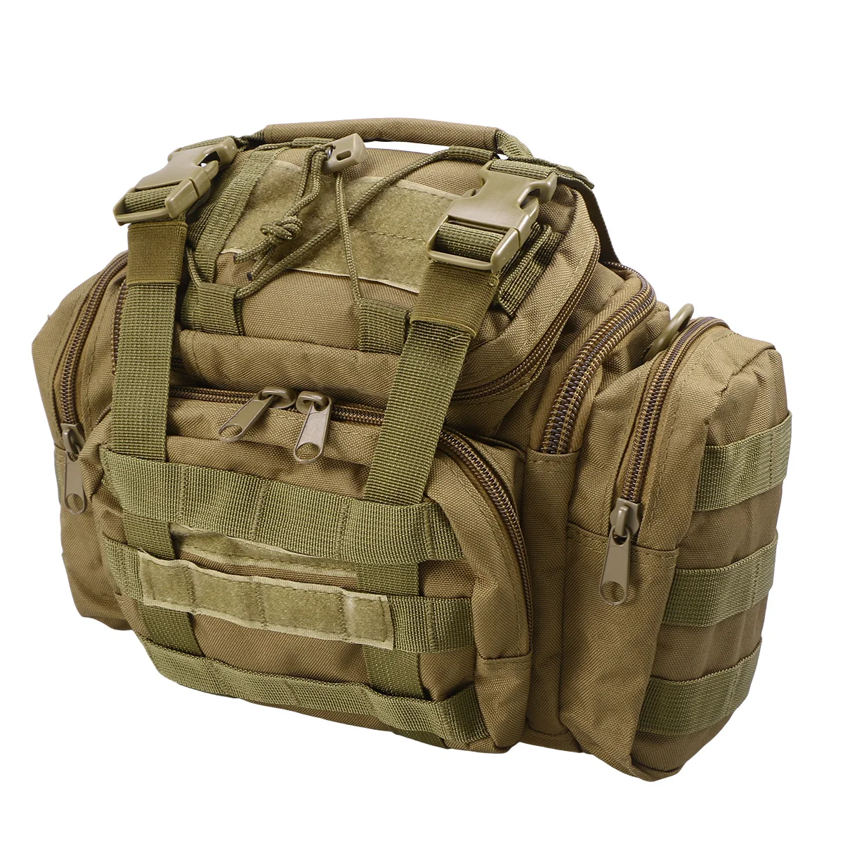 

1pc Large Capacity Gear Multi Pocket Durable Water Resistant Nylon Tackle Bag With Adjustable Shoulder Strap Removable Padded