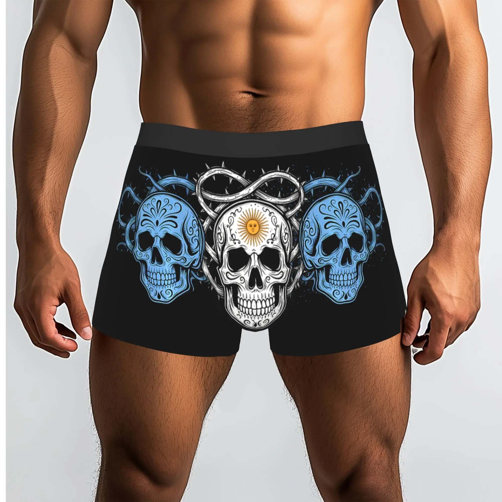 Argentinian Flag Argentina Underpants Homme Panties Male Underwear Ventilate Shorts Boxer Briefs