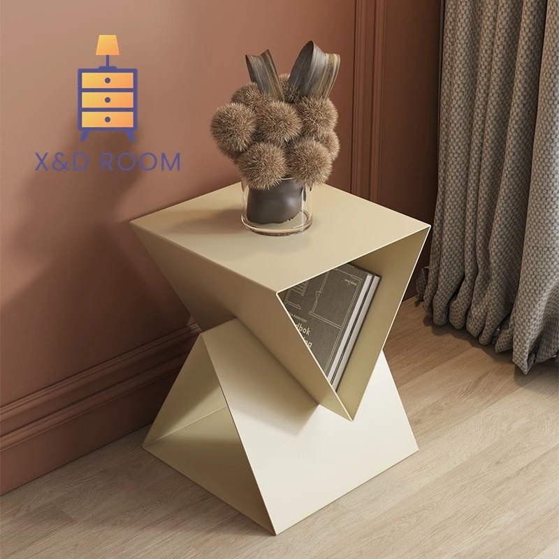 

XD Living Room Sofa Side Cabinet Designer Side Table Square Table Small Coffee Table Bedside Table Luxury Design Corner Table