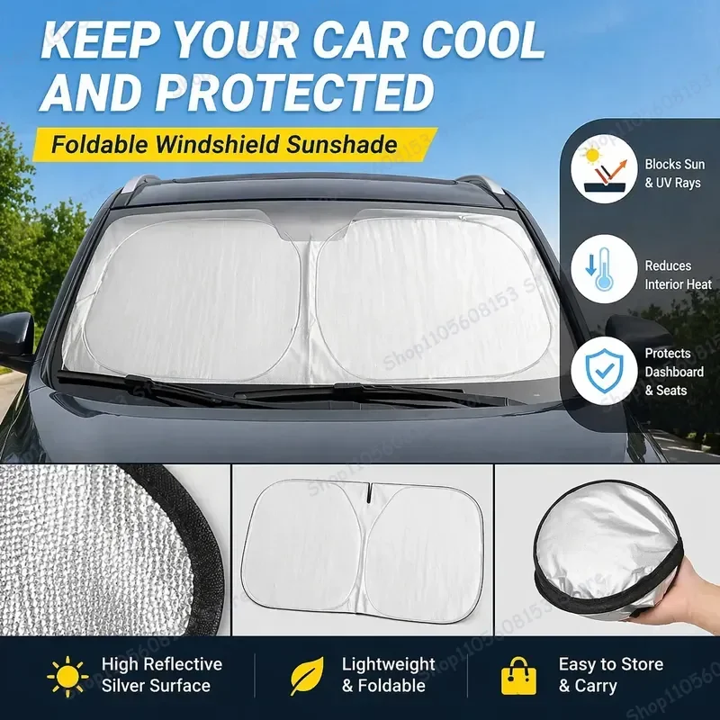 

For Changan CS35 CS55 CS75 PLUS UNI-K UNI-T UNI-V Eado CX20 CX70 Front Windshield Sun Shade UV Protection Heat Reflective