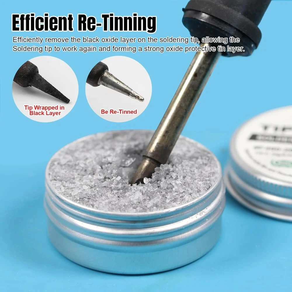 

Soldering Tip Tinner Cleaner, Lead Free Oxidation Cleaning Paste, Refresher Tip Tinner Flux, Soldering Tip Cleaning