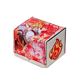 100 + PU Anime Cards Storage Box Deck gioco da tavolo TCG Cards Box Protector Bag per MGT/Pkm/Yu-gi-oh/gioco di raccolta di carte collezionabili