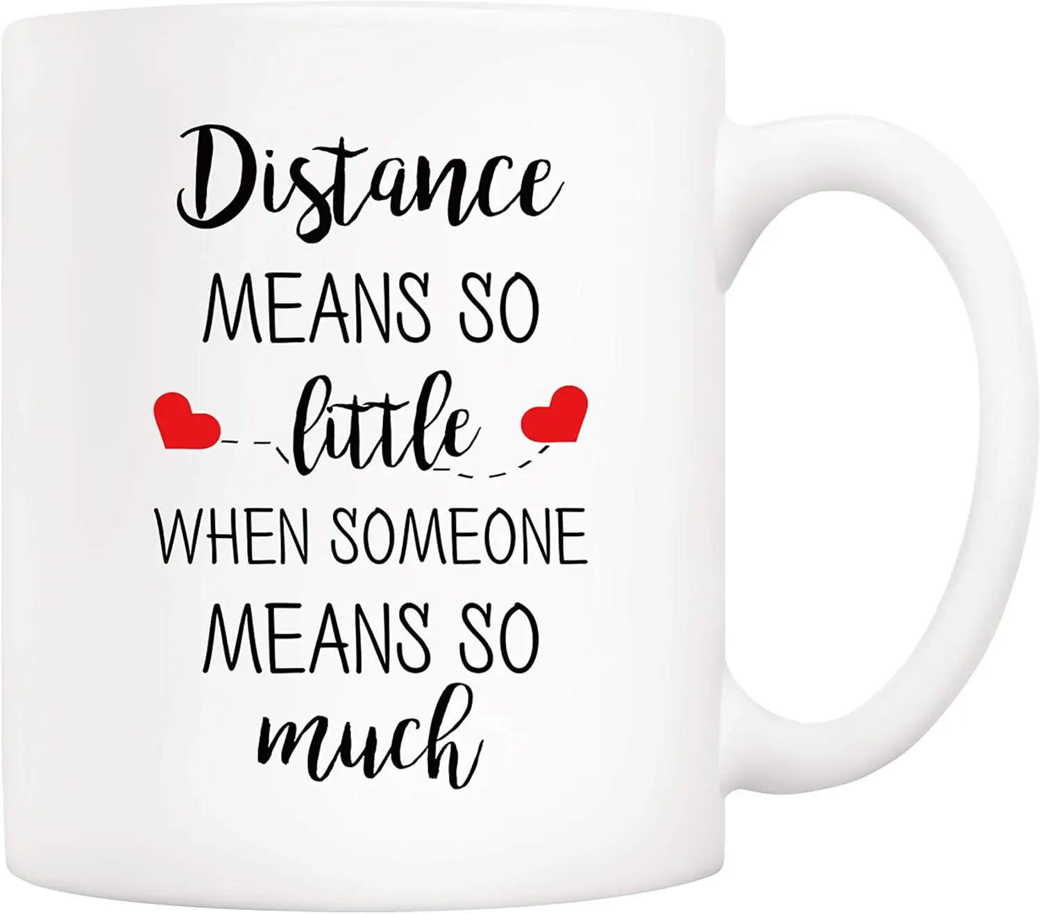 Remote Relationships Christmas Gift Long Distance Couple, Friends and Family Coffee Mugs, 320ml