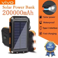 VIVO 200000mAh Solar Power Bank Portable Large Capacity Charger Compatible 120W Super Fast Charging For iPhone Samsun Huawei