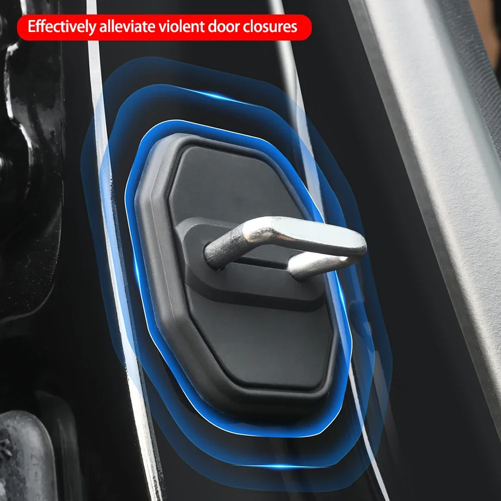 قفل باب السيارة مشبك غطاء حماية سيليكون مقاوم للصدمات لمرسيدس بنز E/C/A-Class EQA/GLC/GLB/E300L الملحقات الداخلية