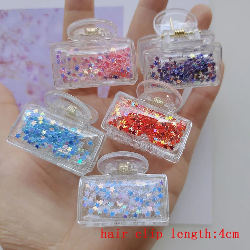 3 sztuk dla dorosłych dzieci quicksand uchwyt do włosów spinki do włosów spinka do włosów nowa mała dziewczynka przezroczyste BB klip piękne dzieci klips do włosów