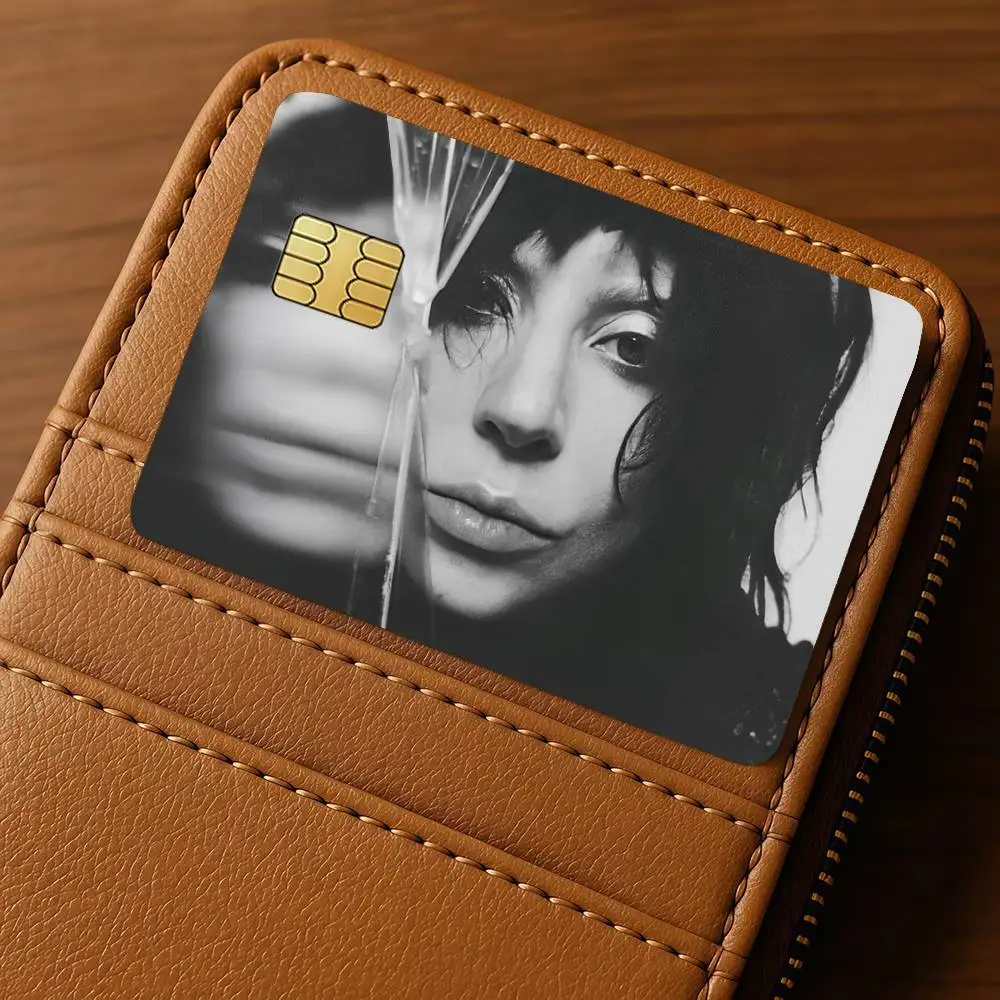 L-LadyES S-Singer G-GagaES Credit Skin Cover Card Stickers 4PCS Film Bus Pass Front Decoration Bank Debit Waterproof