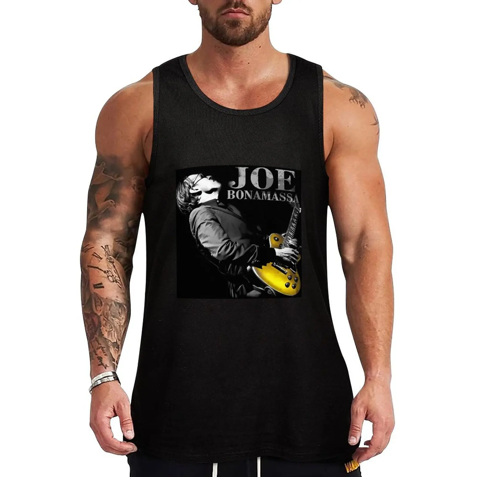 

Music Joe Guitar Logo Band Bonamassa Mas Tank Top t-shirts for Men's gym man vest cute tops