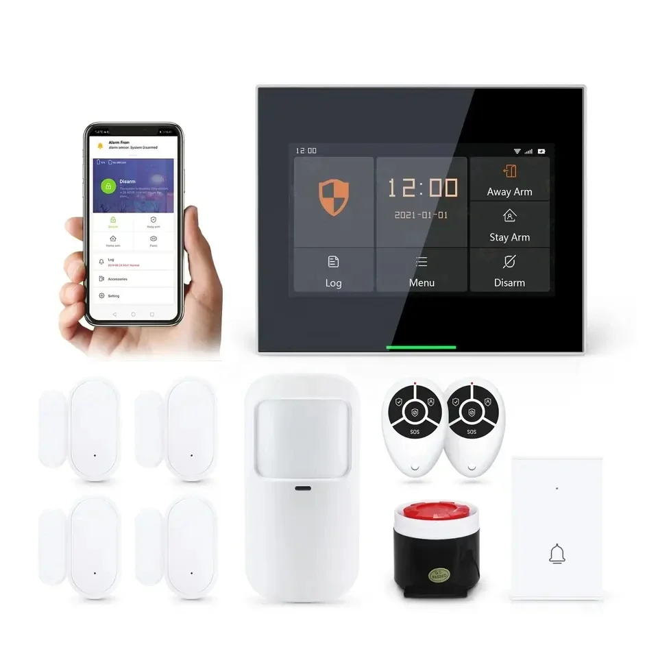 

Tuya Wireless Touch GSM WIFI Home Security Smart Alarm System Kit With PIR Motion Sensor Door Sensor