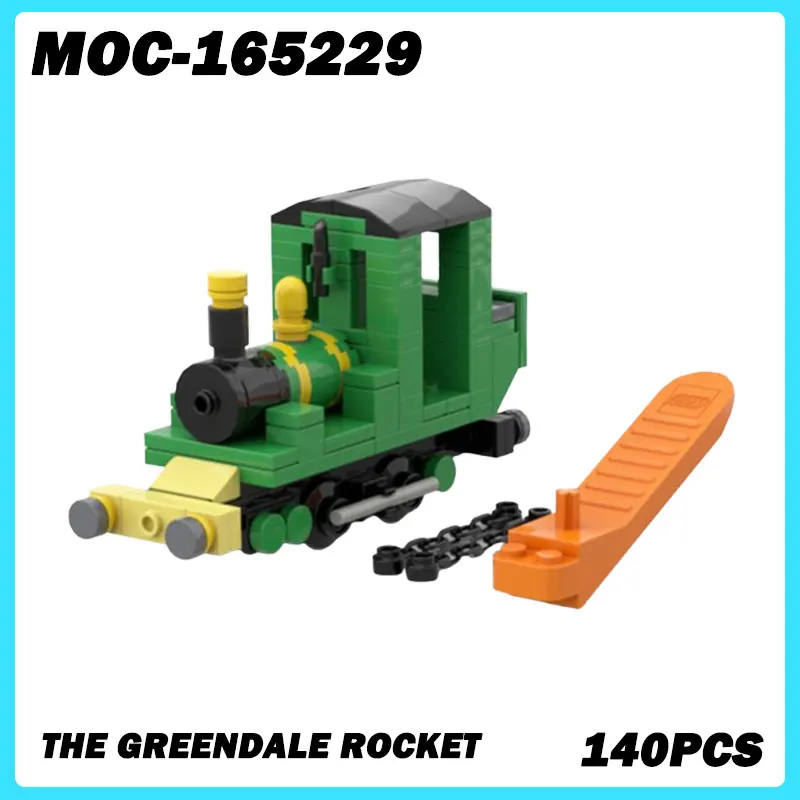 MOC-165229 Train Series The Greendale Rocket Building Blocks, DIY Model, Assemble Small Particle Bricks Toys Gift 140PCS