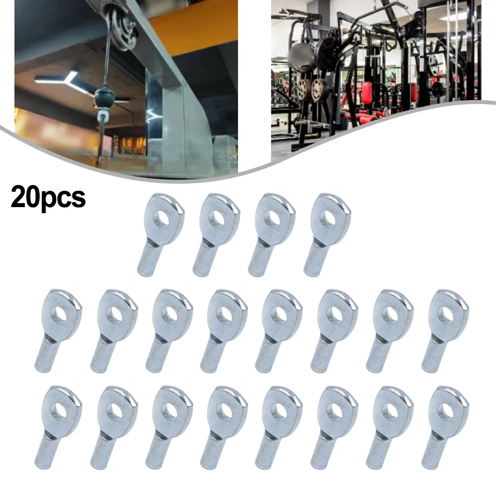 Wire Rope Terminal Pulley Stopper For Home Gym Cable Eyelet Terminal For Gym Rounded Chamfers Reduces Sheath Wear