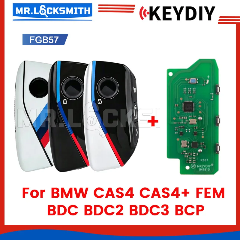 MR.LOCKSMITH KEYDIY FGB57 PCB with Key Shell for BMW CAS4 CAS4+ FEM BDC BDC2 BDC3 BCP G‑chassis U‑chassis Systems