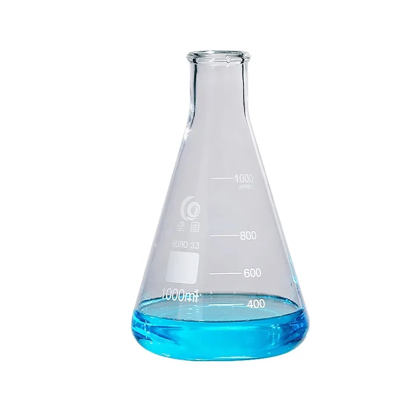 1pc 50ml to 1000ml Laboratory Borosilicate Erlenmeyer Glass Triangular Flask Conical Flask Chemical Experiment Container
