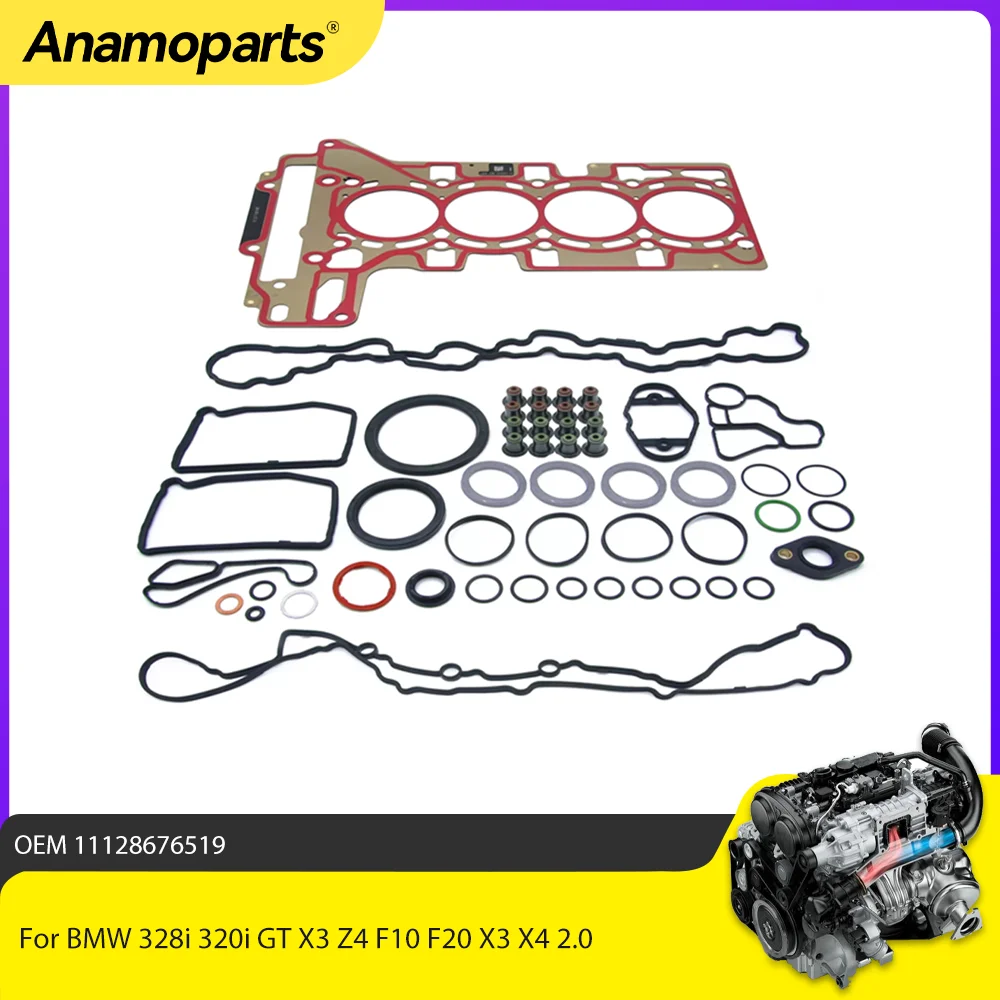 

Engine Parts Cylinder Head Gasket Set Fit 2.0 L Gas N20 For BMW 328i 320i GT X3 Z4 F10 F20 X3 X4 2.0L Turbo N20B20 12-17