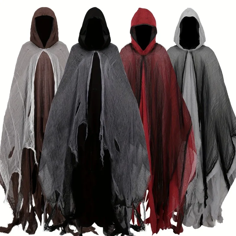 

1PCS Polyester Halloween Costume Cloak Adult Witch Death Scary for Haunted House Party Role-playing Costumes