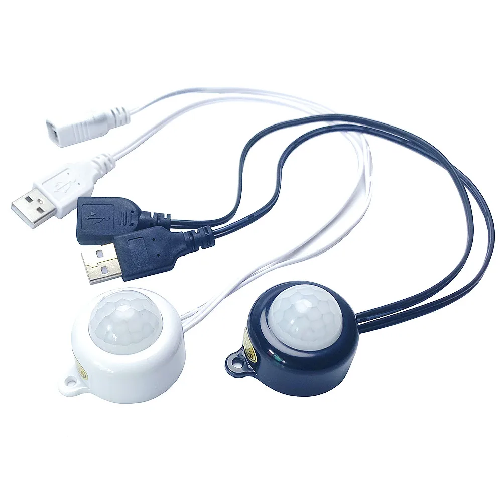 USB Touch Knob 0-100% Dimmer Brightness Adjust PIR Motion Sensor ON OFF Switch Controller For 5V Single Color LED Strip Light