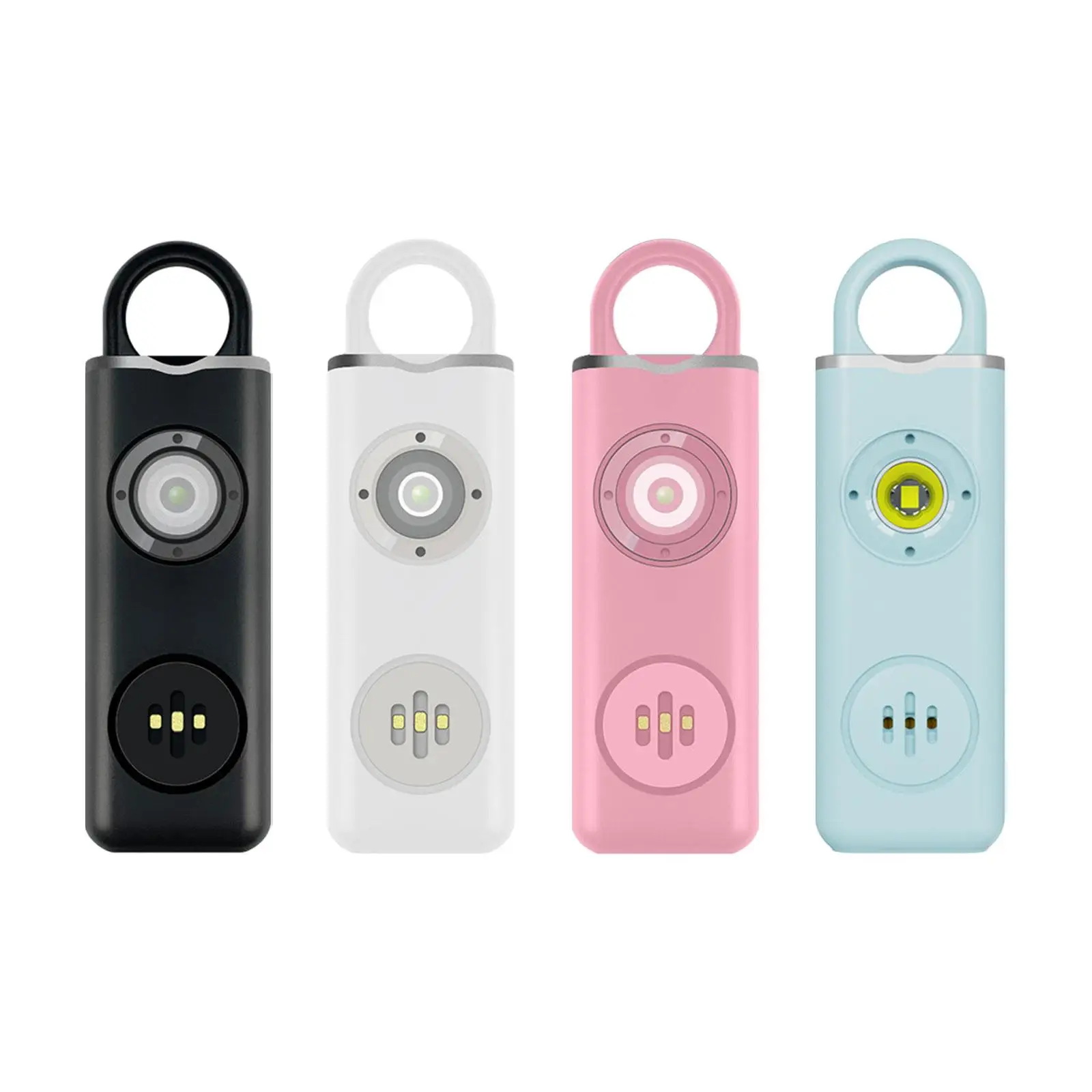 130dB Personal Alarm USB Rechargeable LED Flashlight for Children Men Girls