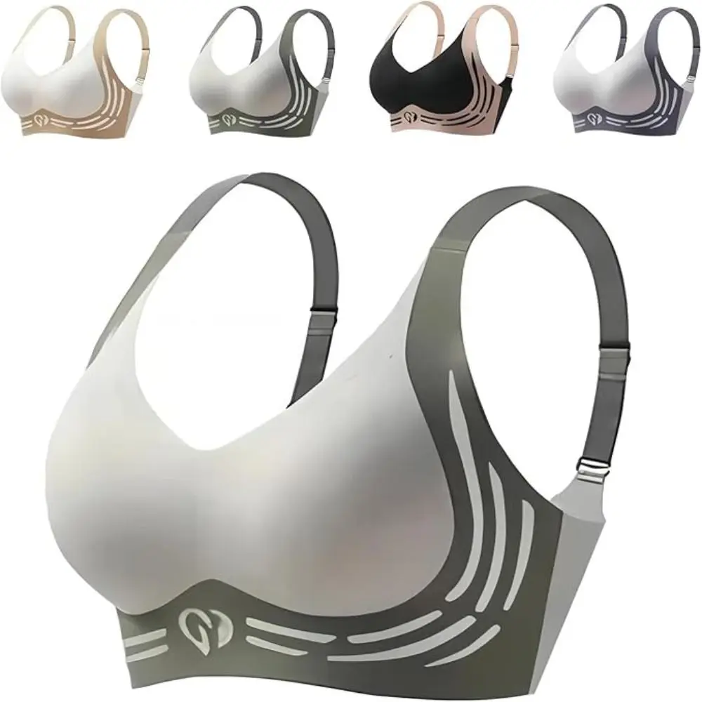 New Design Nylon Wireless Push Up Bra Cotton Seamless Design Liftup Bra Breathable High Support Underwear Bra Women