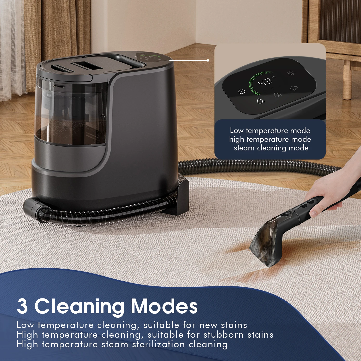 YYHC-Portable carpet and upholstery cleaner Sofa stain remover Carpet Steam wet and dry vacuum cleaner