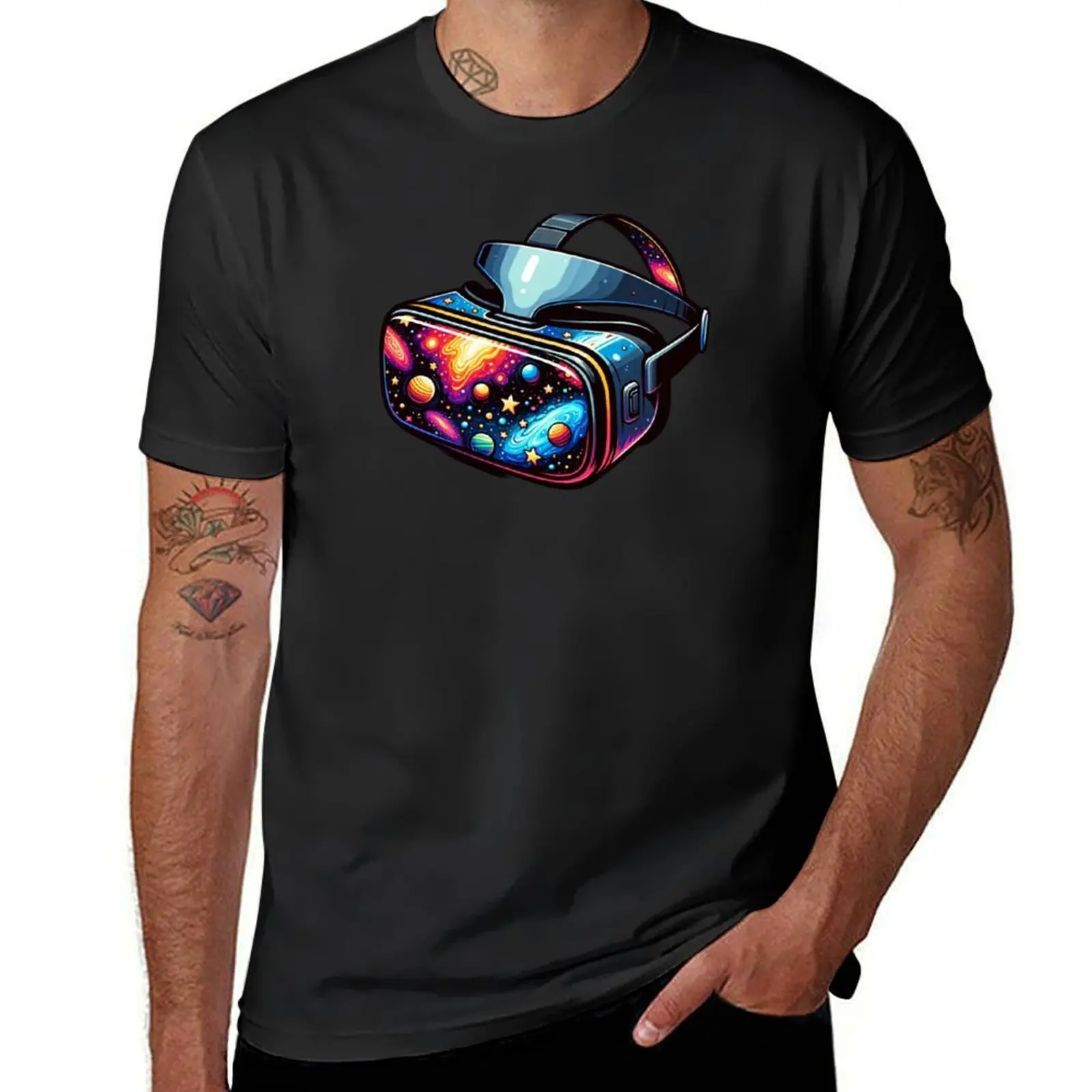 Vr Galaxy Virtual Reality Augmented Reality T-Shirt blanks plain boys whites hippie clothes plain black t shirts men