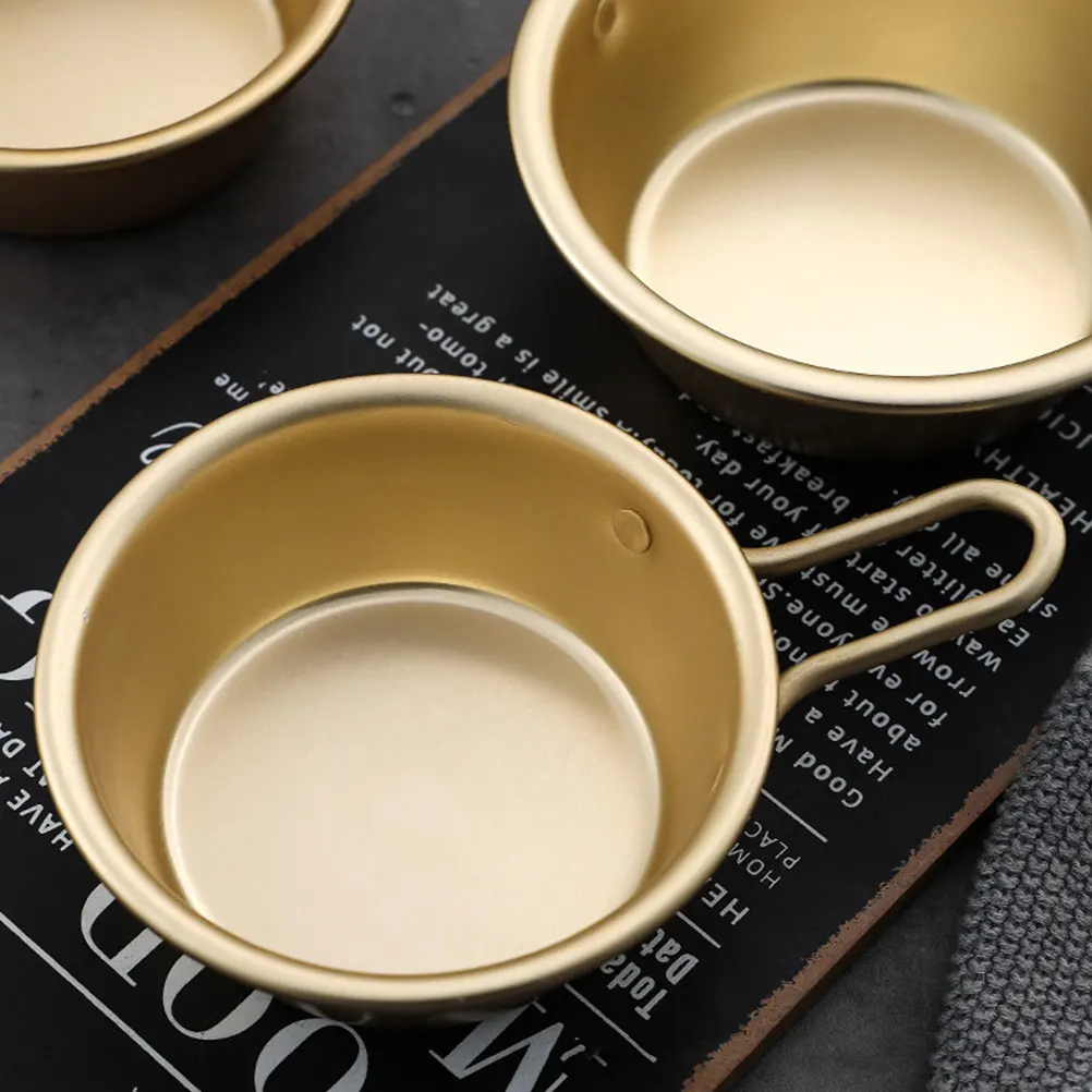 

4pcs Rice Bowls Korean Style Serving Porridge Soup Barbecue Hot Storage Aluminium Retro Family Restaurant Gift Set