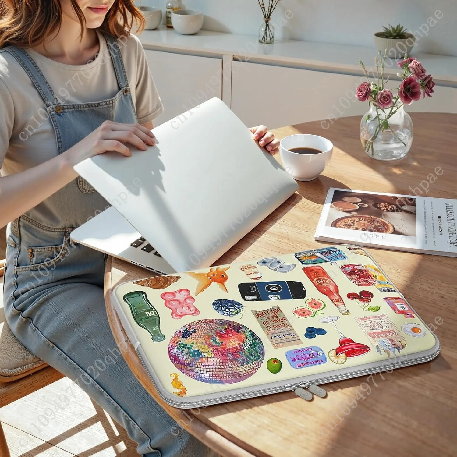 iCasso 노트북 슬리브 13인치 맥북 에어 13-13.6인치용, 귀여운 노트북 케이스 맥북 프로 13인치 14인치용, 슬림 보호 케이스