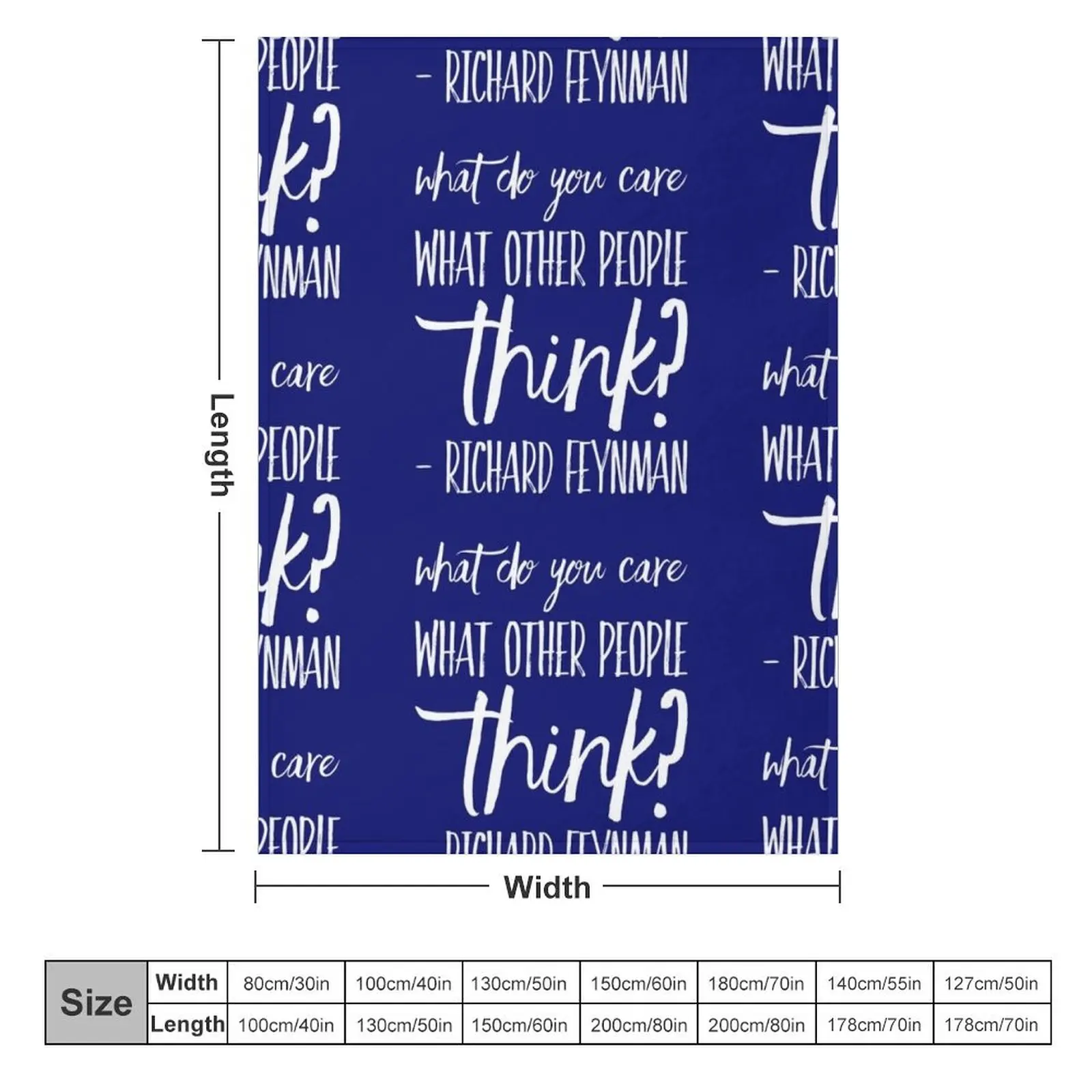 Richard Feynman Quote Throw Blanket Designers Heavy Sofas Blankets