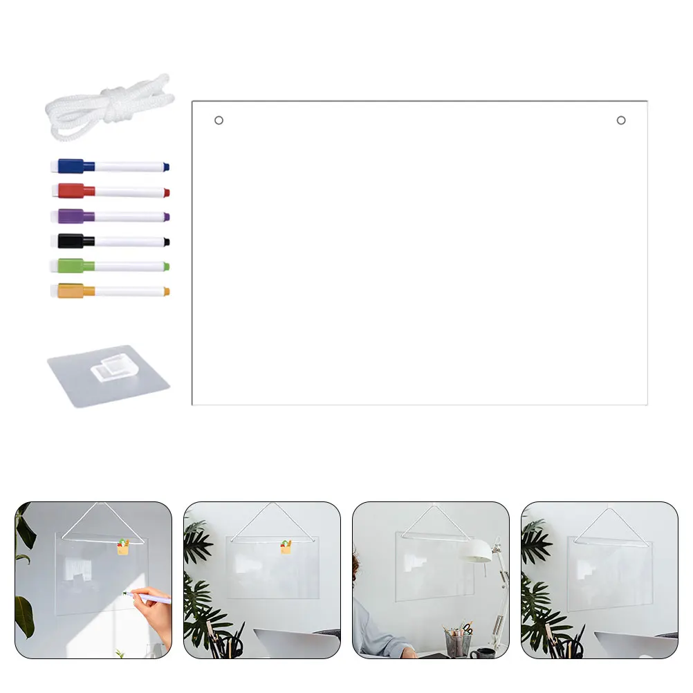 

Dry Erase Board Clear Writing Whiteboard for Wall Office Memo Hanging Household