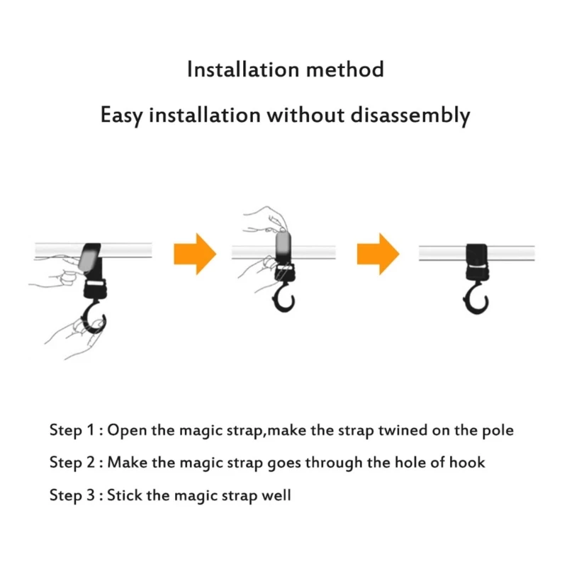 YYD Crochets pour poussette Clip suspension Crochets Accoudoir Crochet suspension Crochets pour maman