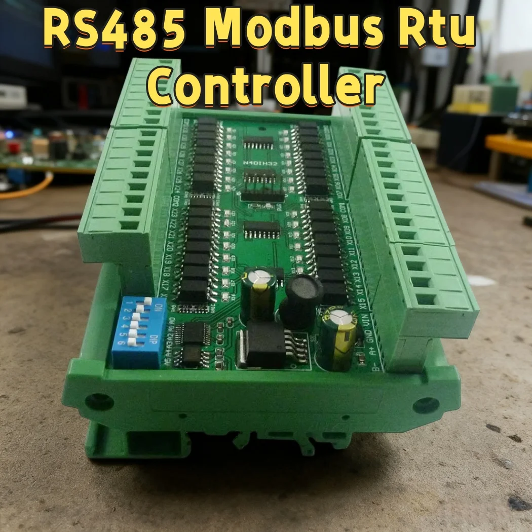 

32ch PNP NPN Isolated Digital Input RS485 Modbus Rtu Controller DC 12V 24V PLC Switch Quantity Acquisition Board