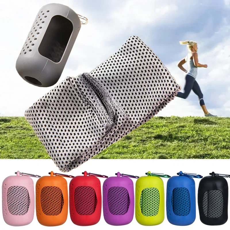 Outdoor Mikrofaser Schnell Trocknend Sport Kühlung Eis Handtuch Kalten Sport Handtuch Fitness Kühlen Handtuch Camping Abwischen Schweiß Sport Handtuch