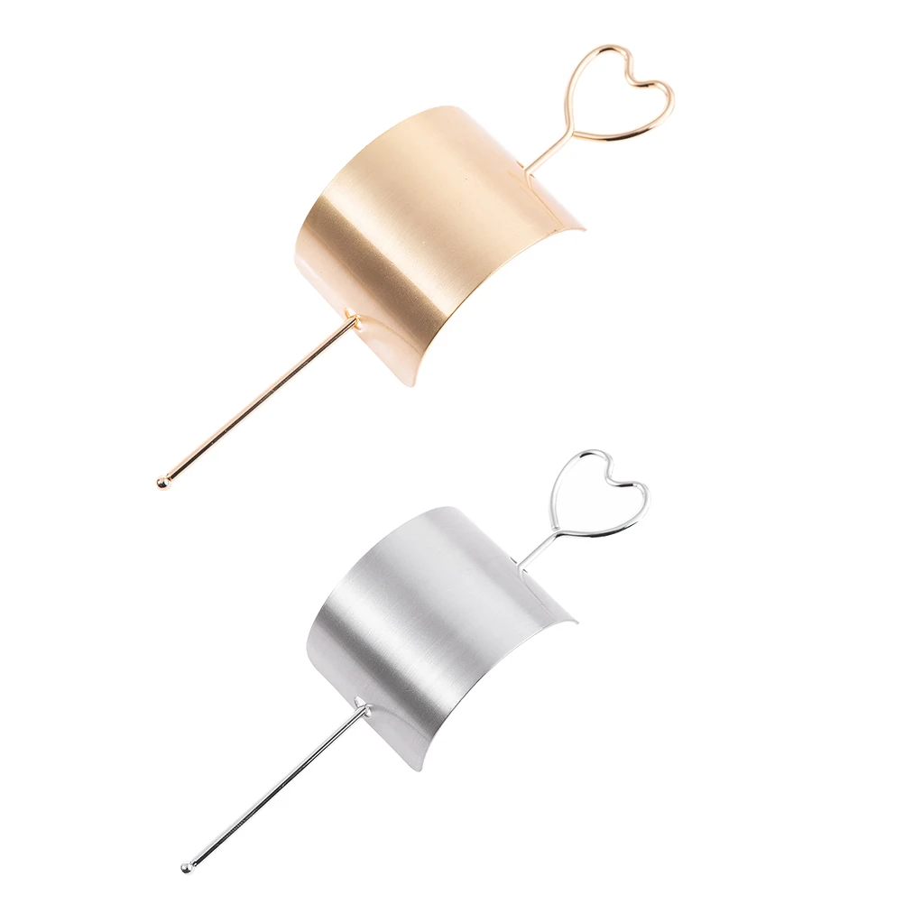 

2 Pcs Alloy Hair Cuff Bun Cage Stick Clips Accessories Women Metal Smooth Polished Surface Elegant Hairstyle Vintage Design Fits
