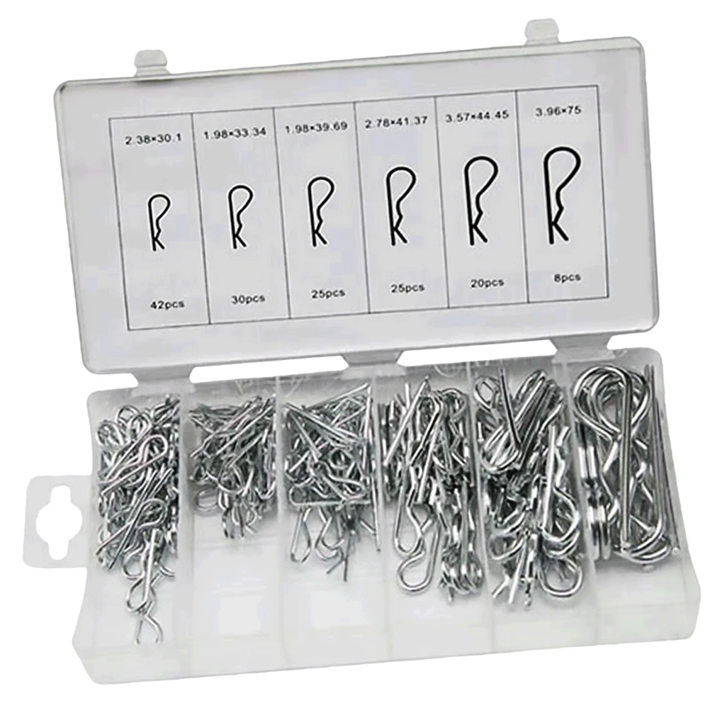 

150 Pcs Spring Metal Small Shape R Type Carbon Steel Easy to Use for Engineering Parts Storage Box