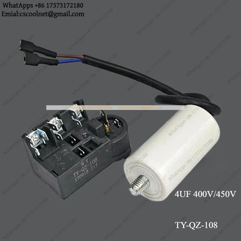 JS03 TY-QZ-108 Refrigerator Freezer Compressor Starter 4UF Capacitor Home Appliance Parts