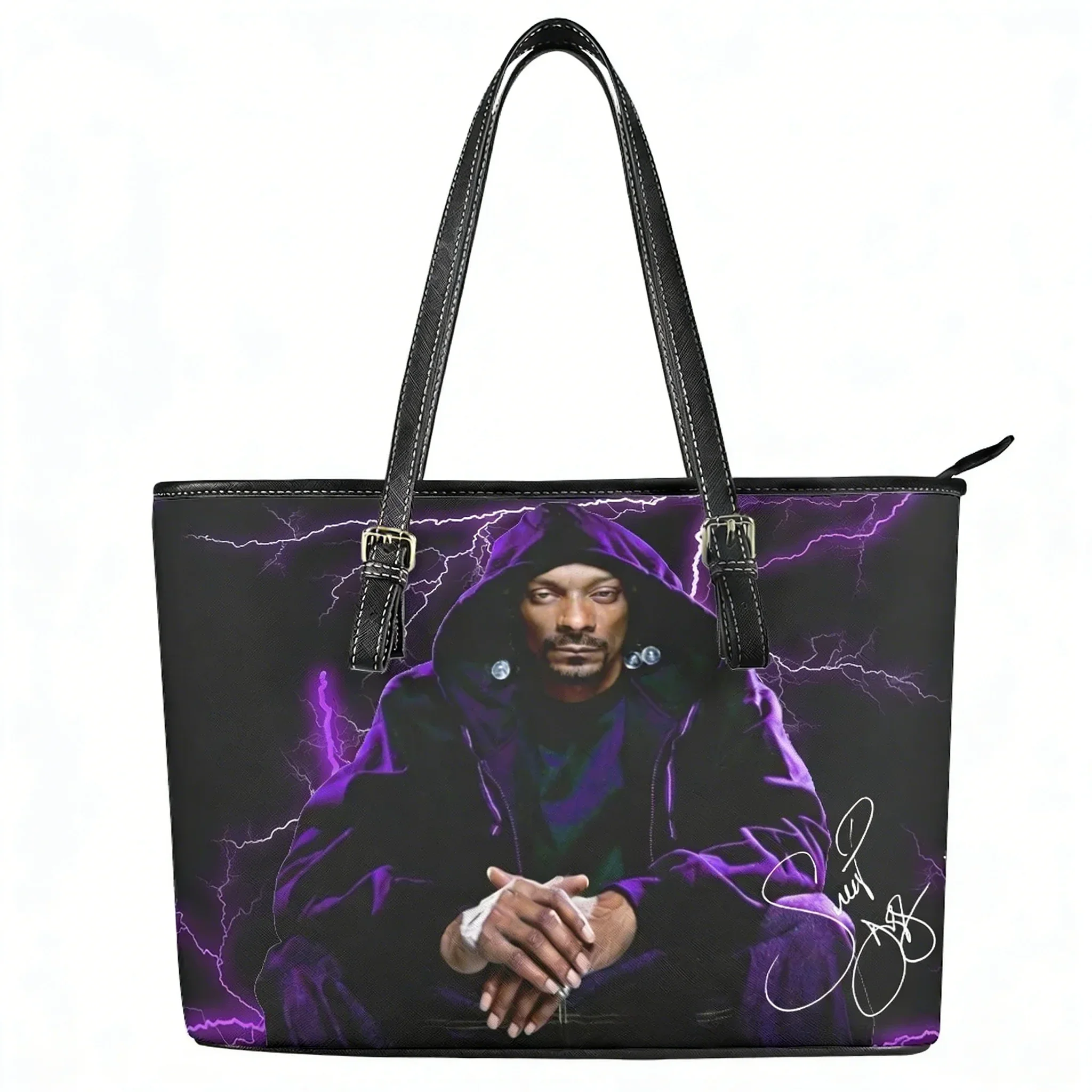 

Snoop Dogg USA Rapper Custom Handbag Womens Mens Personalized Tote Bag Shoulder Bag Business Leather Purse Travel Bag
