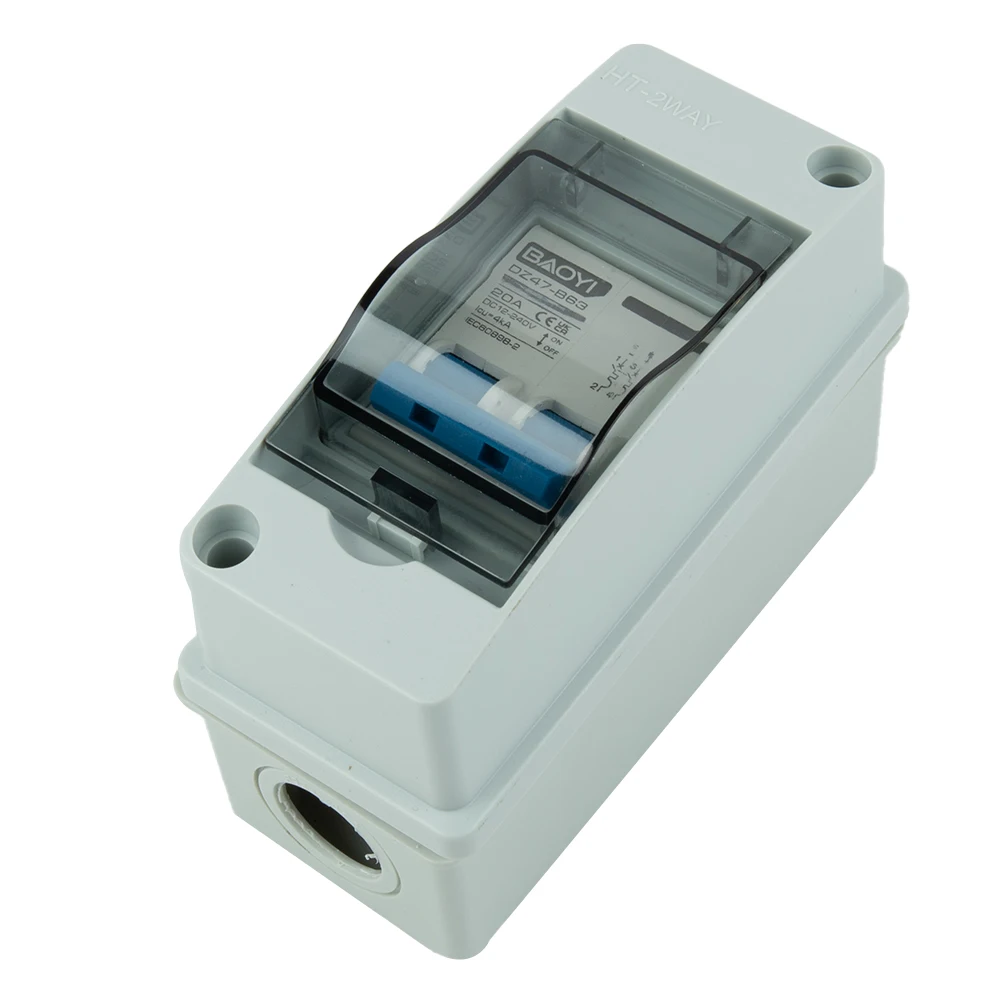 High Quality Practical Circuit Breaker Isolation Box 18*5.5cm Waterproof Circuit Protection Combiner Box DC12-240V