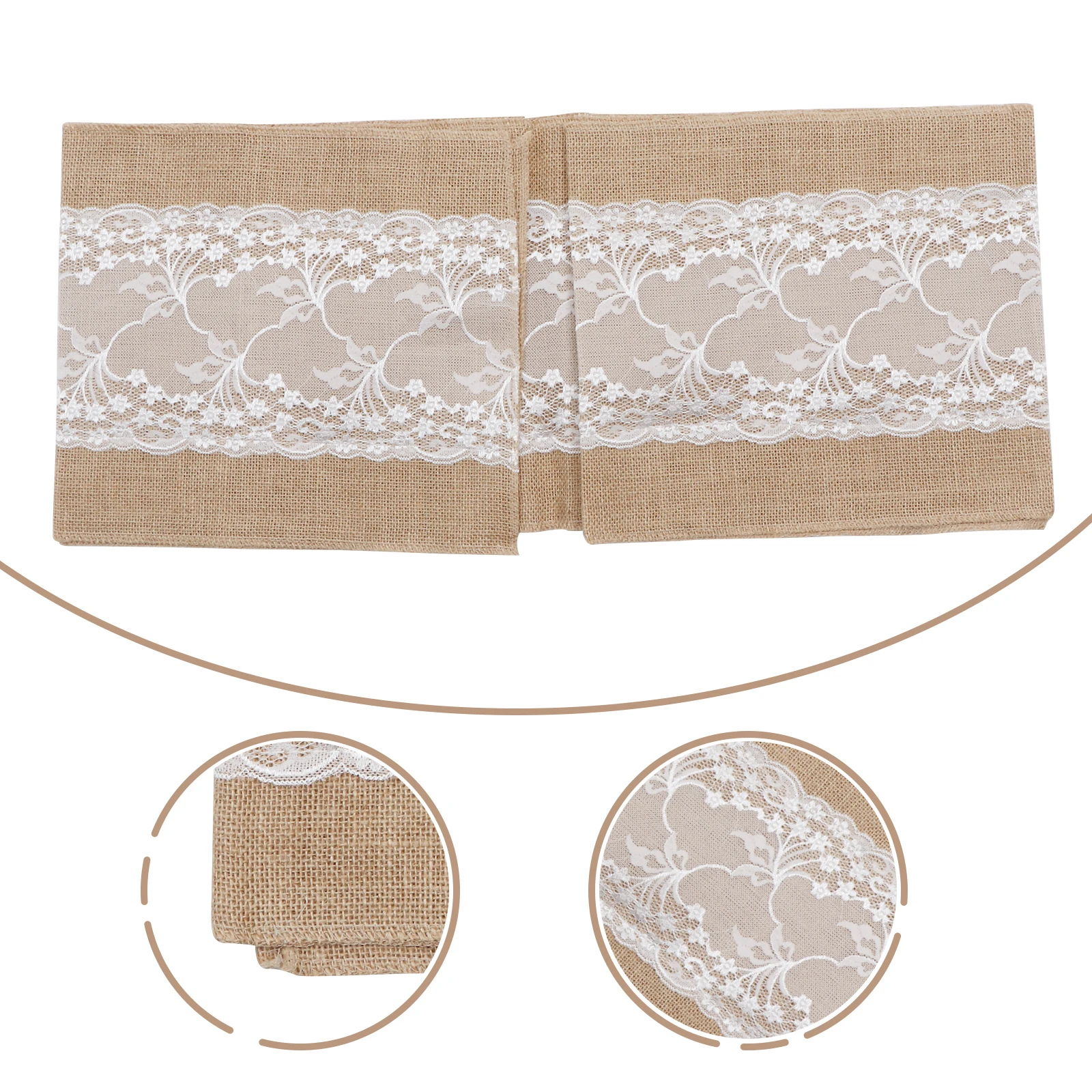 

Jute woven Eco friendly Reusable Burlap Wedding Tablecloth Decor Kitchen Supplies Chic Unique Design Rustic