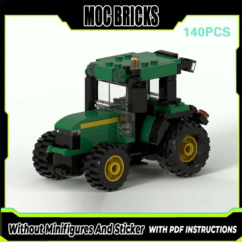 

City Car Model MOC Building Bricks Agricultural Wheel Tractor Modular Technology Gifts Holiday Assemble Children Toys Suit