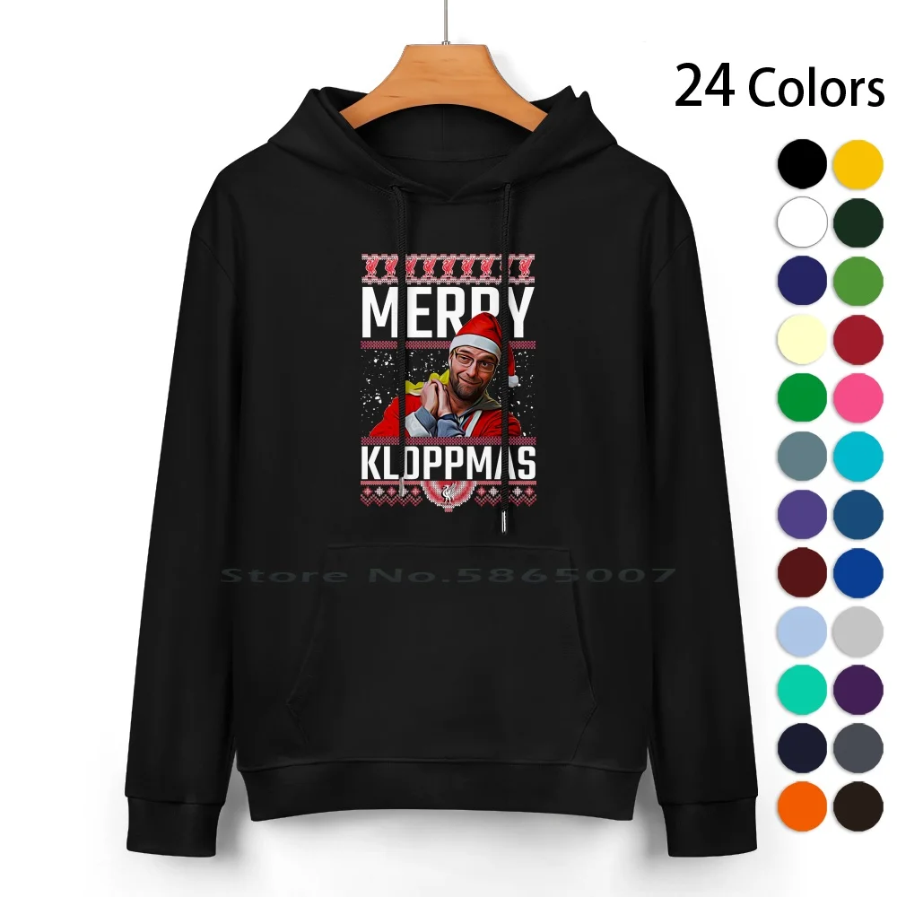 

Merry Kloppmas Jurgen Klopp Christmas Sweatshirt Design Pure Cotton Hoodie Sweater 24 Colors Christmas Jumper Party Funny