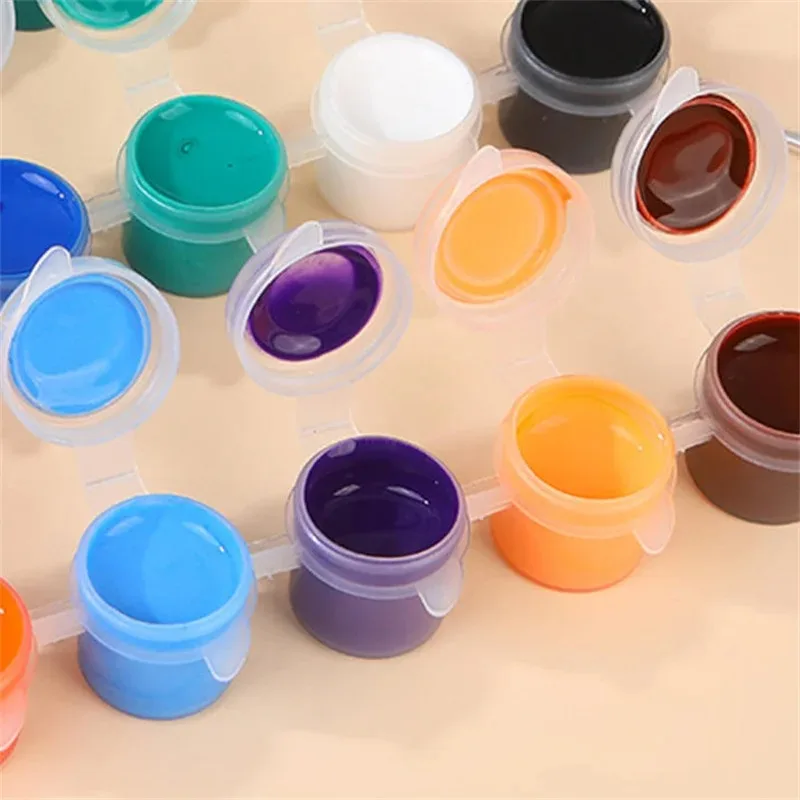 1/3/6/12pcs3ML8 integrated acrylic pigment empty box watercolor filling plastic empty box digital oil painting pigment box