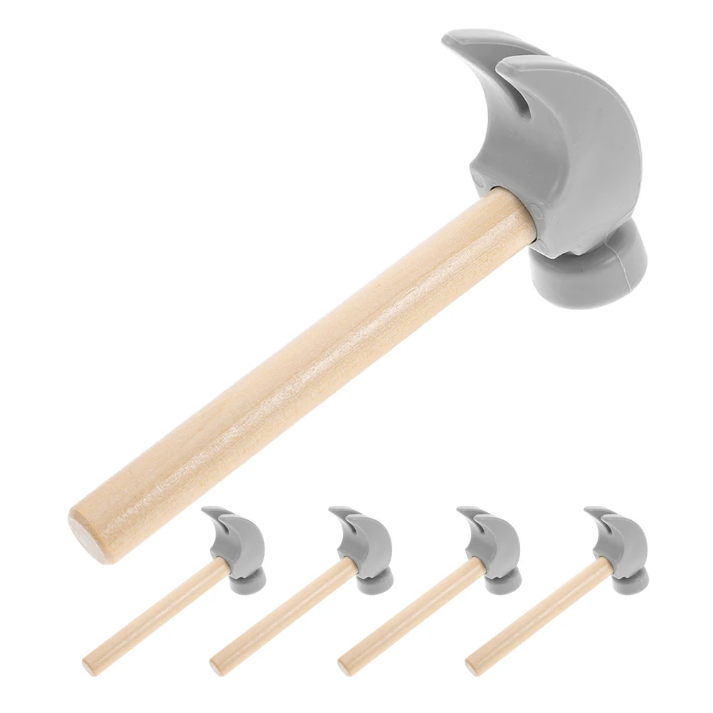 ชุดค้อนไม้ 5 ชิ้น สำหรับเด็กเล็ก พัฒนาทักษะกล้ามเนื้อมัดเล็ก เครื่องมือจำลองการซ่อมบำรุง ของเล่นเคาะตีสำหรับเด็ก ของขวัญวันเกิด